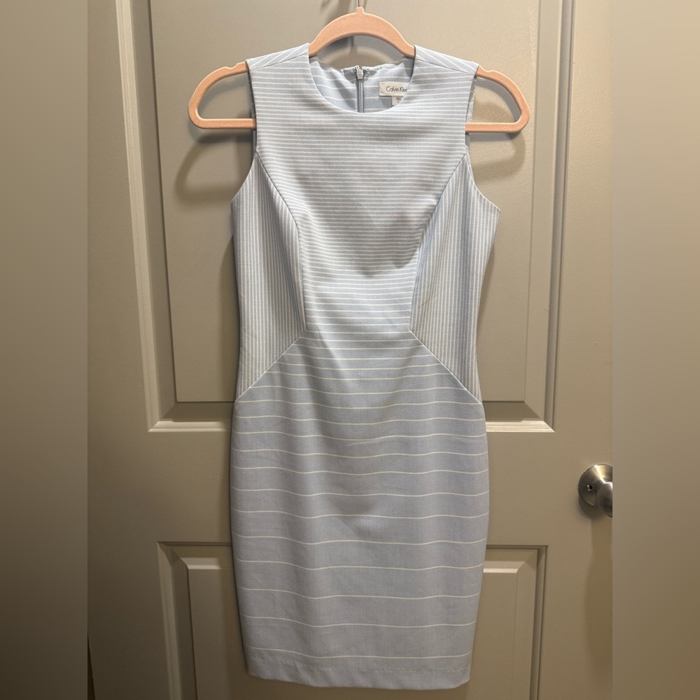 Calvin Klein Striped Shift Dress Size 2P